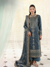 Asim Jofa Embroidered Chiffon 3 Piece Unstitched
